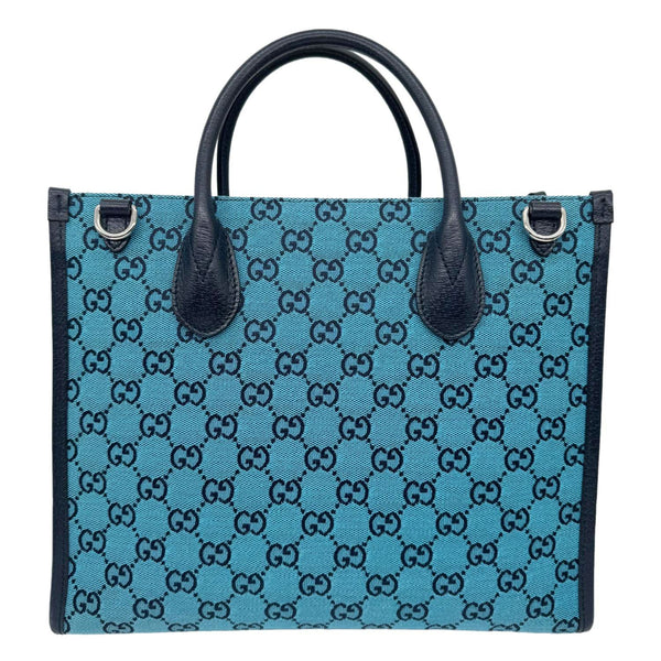 GUCCI Interlocking GG Supreme Canvas Tote Bag Blue 659983