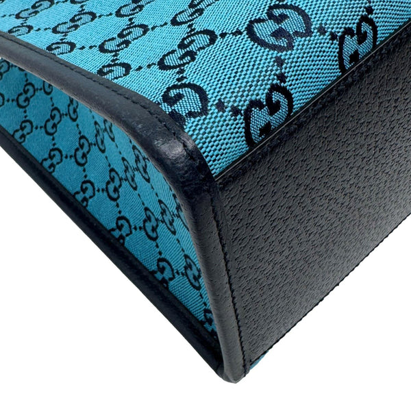 GUCCI Interlocking GG Supreme Canvas Tote Bag Blue 659983