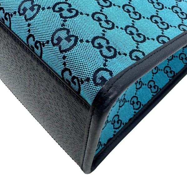 GUCCI Interlocking GG Supreme Canvas Tote Bag Blue 659983