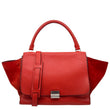 CELINE Trapeze Leather Shoulder Bag Orange