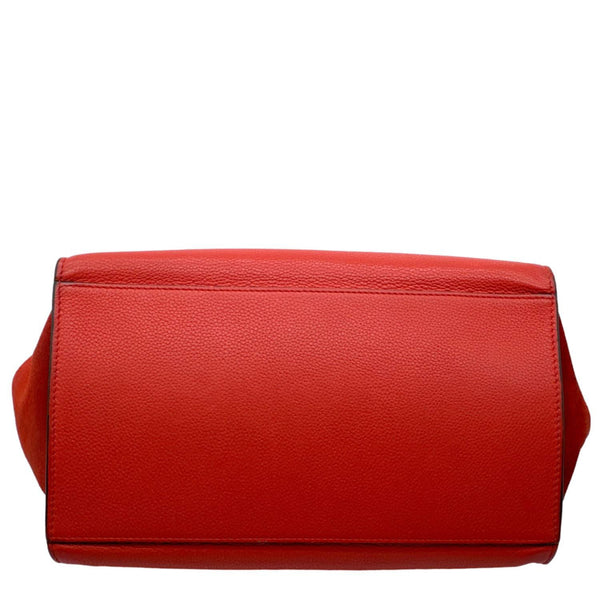 CELINE Trapeze Leather Shoulder Bag Orange