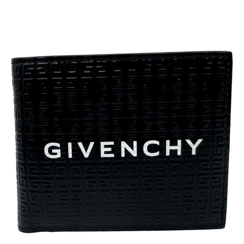 GIVENCHY Calfskin 4G Leather Bifold Wallet Black
