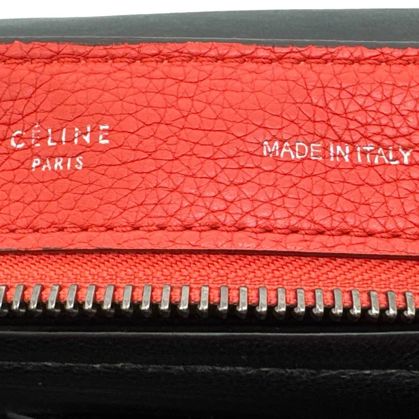 CELINE Trapeze Leather Shoulder Bag Orange