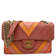CHANEL Paris-Cuba Flap Python Patchwork Chevron Leather Shoulder Bag Multicolor