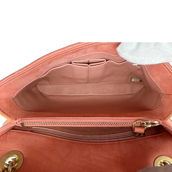 CHANEL Paris-Cuba Flap Python Patchwork Chevron Leather Shoulder Bag Multicolor