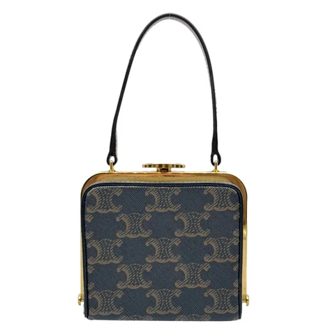 CELINE Triomphe Canvas Minaudiere Bag Brown