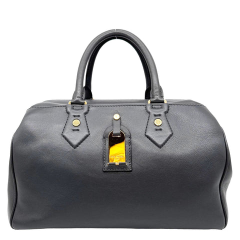 LOUIS VUITTON Cinema Intrigue Calf Leather Satchel Bag Grey