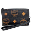 MCM Aren Monogram Visetos Canvas Pouch Black