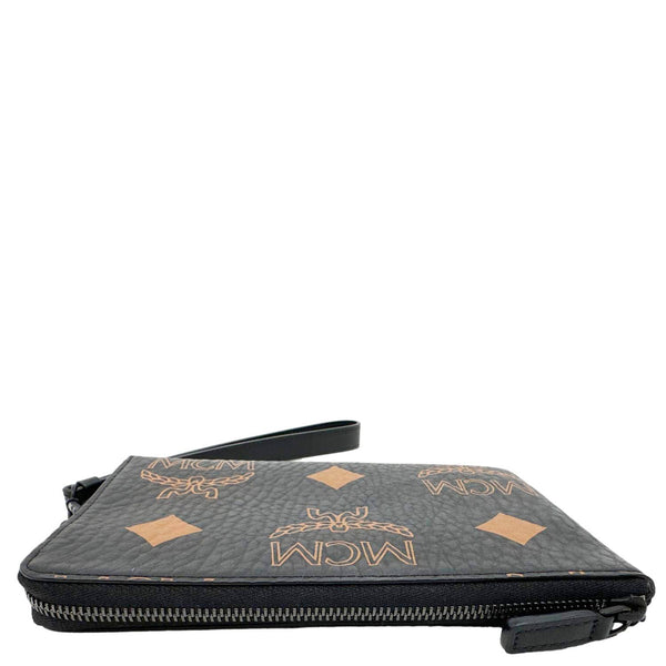 MCM Aren Monogram Visetos Canvas Pouch Black
