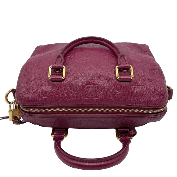 LOUIS VUITTON Speedy Bandouliere 25 Monogram Empreinte Leather Shoulder Bag Mulberry