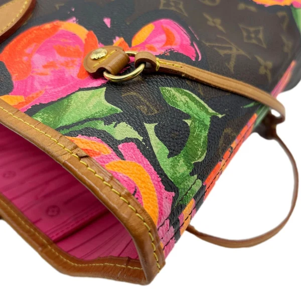 LOUIS VUITTON Neverfull MM Roses Monogram Canvas Shoulder Bag Brown