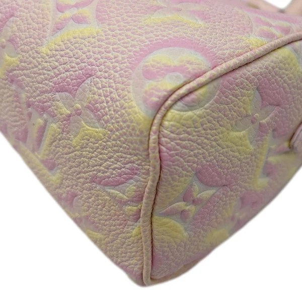 LOUIS VUITTON Nano Speedy Summer Stardust Monogram Embossed Leather Shoulder Bag Pink