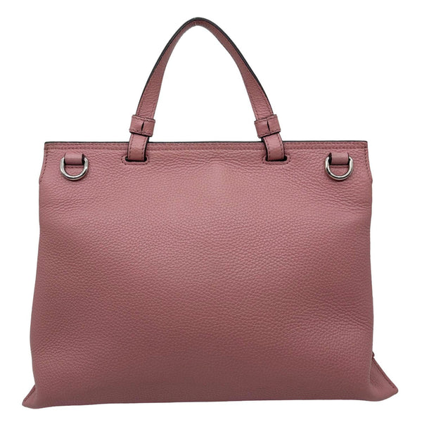 GUCCI Bamboo Daily Medium Leather Shoulder Bag Pink 392013