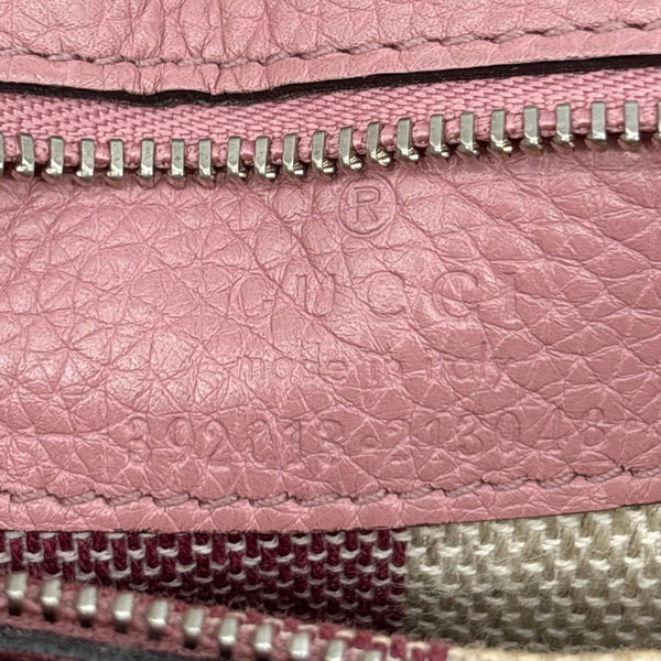 GUCCI Bamboo Daily Medium Leather Shoulder Bag Pink 392013