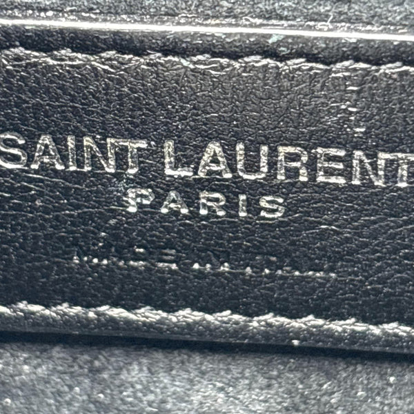 YVES SAINT LAURENT Sunset Monogram Leather Shoulder Bag Black