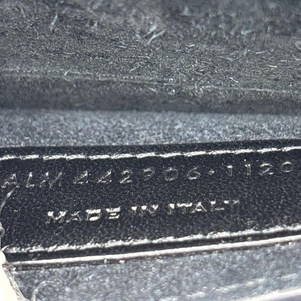 YVES SAINT LAURENT Sunset Monogram Leather Shoulder Bag Black