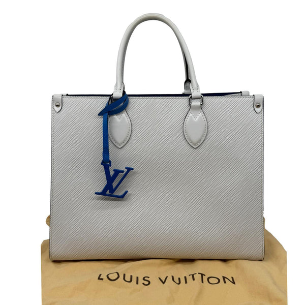 LOUIS VUITTON Onthego MM Epi Leather Tote Shoulder Bag Off White