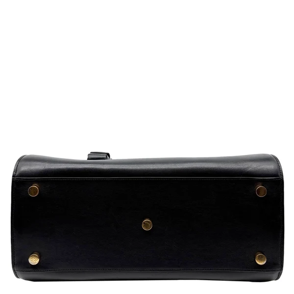 YVES SAINT LAURENT Sac De Jour Small Calfskin Leather Tote Bag Black