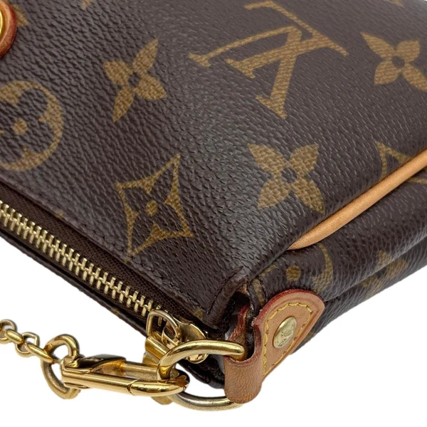 LOUIS VUITTON Pochette Eva Monogram Canvas Crossbody Bag Brown