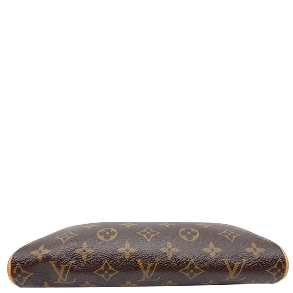 LOUIS VUITTON Pochette Eva Monogram Canvas Crossbody Bag Brown