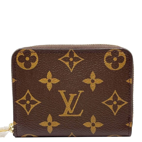 LOUIS VUITTON Monogram Canvas Zippy Coin Purse Brown
