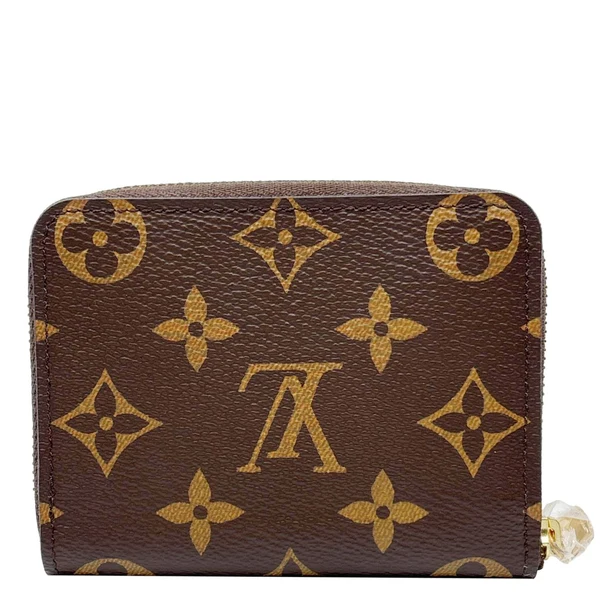 LOUIS VUITTON Monogram Canvas Zippy Coin Purse Brown