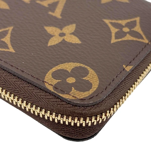 LOUIS VUITTON Monogram Canvas Zippy Coin Purse Brown