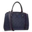 LOUIS VUITTON Montaigne MM Monogram Empreinte Shoulder Bag Navy Blue