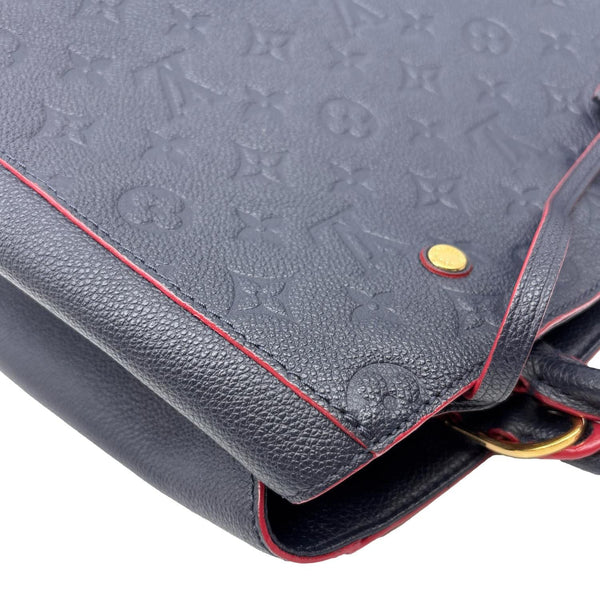 LOUIS VUITTON Montaigne MM Monogram Empreinte Shoulder Bag Navy Blue
