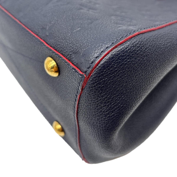 LOUIS VUITTON Montaigne MM Monogram Empreinte Shoulder Bag Navy Blue