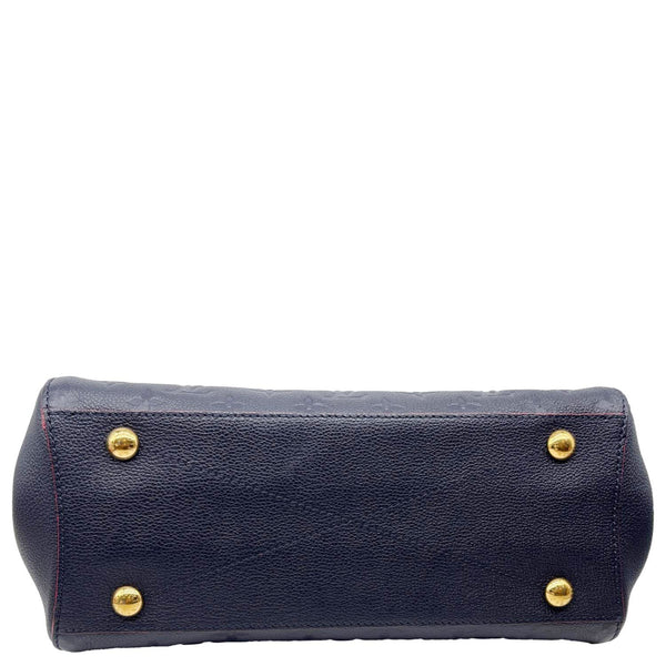 LOUIS VUITTON Montaigne MM Monogram Empreinte Shoulder Bag Navy Blue