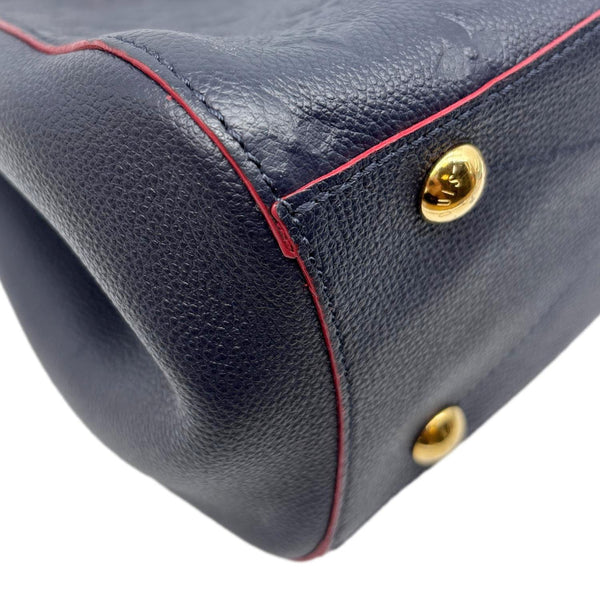 LOUIS VUITTON Montaigne MM Monogram Empreinte Shoulder Bag Navy Blue