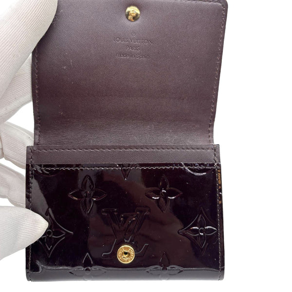 LOUIS VUITTON Monogram Vernis Business Card Holder Amarante