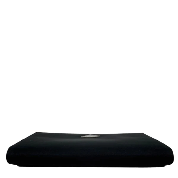 PRADA Continental Flap Tessuto Nylon Wallet Black