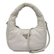PRADA Mini Padded Soft Nappa Leather Shoulder Bag White
