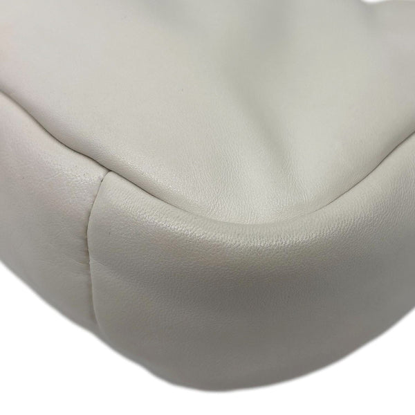 PRADA Mini Padded Soft Nappa Leather Shoulder Bag White