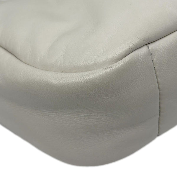 PRADA Mini Padded Soft Nappa Leather Shoulder Bag White