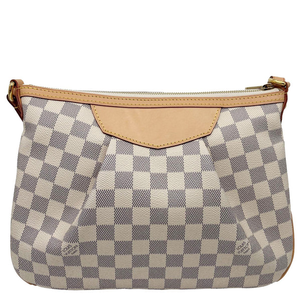 LOUIS VUITTON Siracusa PM Damier Azur Shoulder Bag White