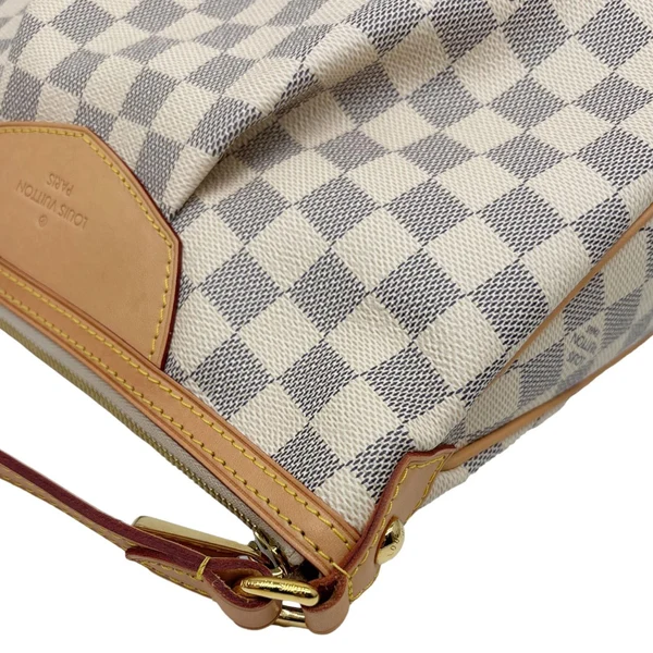LOUIS VUITTON Siracusa PM Damier Azur Shoulder Bag White