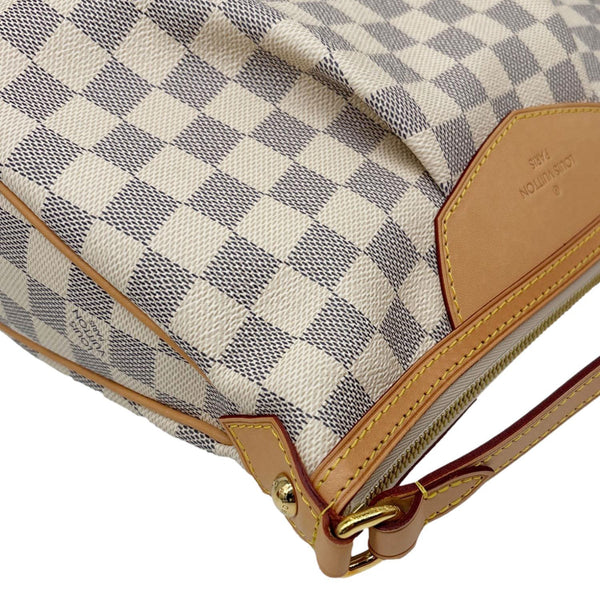 LOUIS VUITTON Siracusa PM Damier Azur Shoulder Bag White