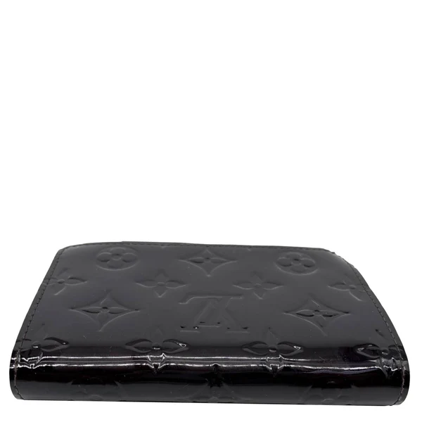 LOUIS VUITTON French Purse Monogram Vernis Leather Wallet Dark Brown