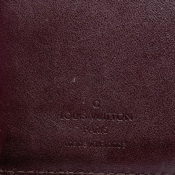 LOUIS VUITTON French Purse Monogram Vernis Leather Wallet Dark Brown