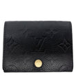 LOUIS VUITTON Monogram Empreinte Leather Business Card Holder Black