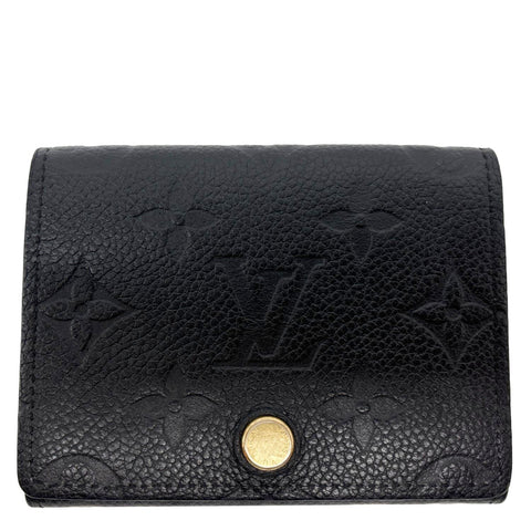 LOUIS VUITTON Monogram Empreinte Leather Business Card Holder Black