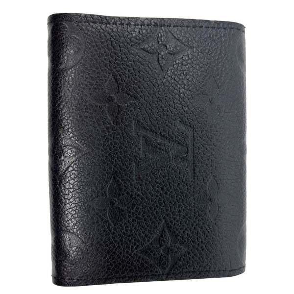 LOUIS VUITTON Monogram Empreinte Leather Business Card Holder Black