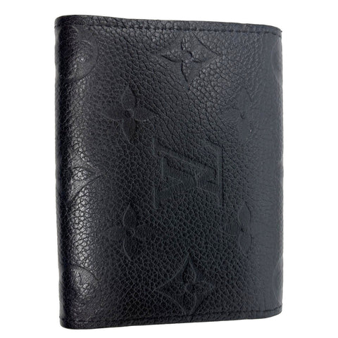 LOUIS VUITTON Monogram Empreinte Leather Business Card Holder Black