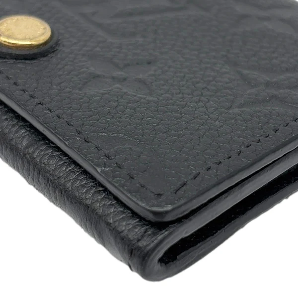 LOUIS VUITTON Monogram Empreinte Leather Business Card Holder Black