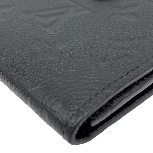 LOUIS VUITTON Monogram Empreinte Leather Business Card Holder Black