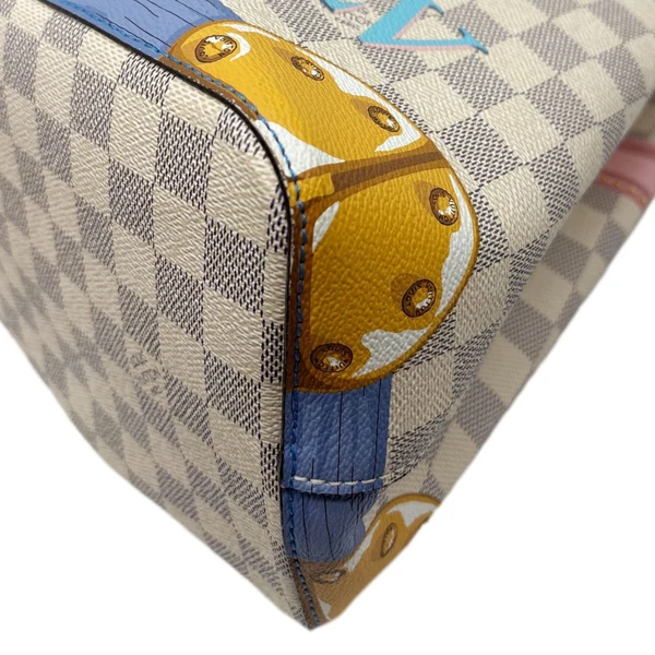 LOUIS VUITTON Neonoe Summer Trunks Damier Azur Crossbody Bag White