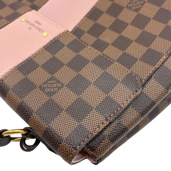 LOUIS VUITTON Bond Street Damier Ebene Crossbody Bag Magnolia